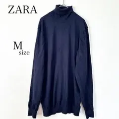 【ZARA】ザラ メンズ タートルネック ニット ハイネック シャツ 黒