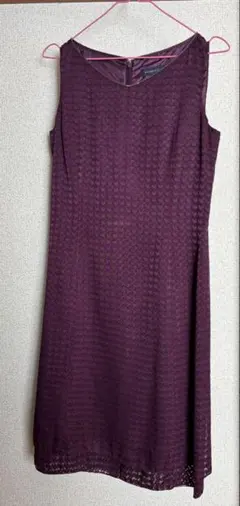 パープル ノースリーブドレス