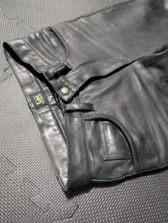 Lee ライダース レザーパンツ 28×34 訳あり