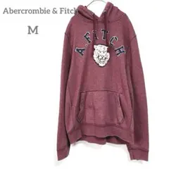アバクロ　パーカー　 M レッド系　フード付き　カンガルーポケット　虎柄　人気