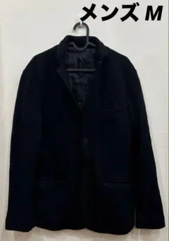 メンズM　テーラードジャケット ウール　ブラック