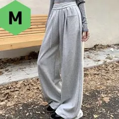 ゆったりパンツ ワイドパンツ ウエストゴム M 部屋着 ルームウェア 運動