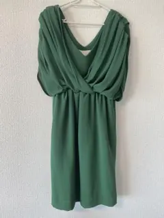 Rosso グリーン ドレープドレス