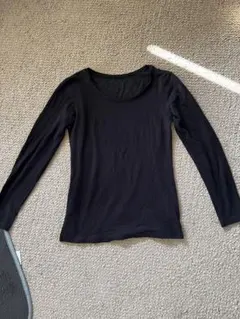 HEATTECH EXTRA WARM ブラック長袖Tシャツ S