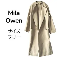 Mila Owen ミラオーウェン 折り返しカラーチェスターコート ベージュ