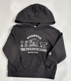 PEANUTS フード付きパーカー ブラック 110cm ユニクロ