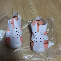ホワイトピンク サンダル 調整可能