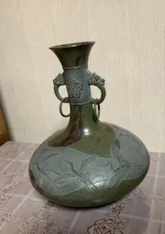 アンティーク 古美術品 銅製 壺 花瓶 骨董品 - メルカリ