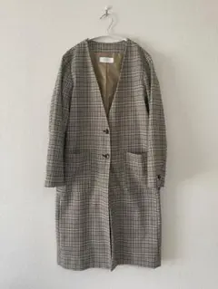 【LOWRYS FARM 】チェック柄ロングコート・Mサイズ