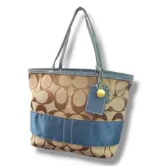 【レア】COACH コーチ トートバッグ キャンバス×レザー 10124