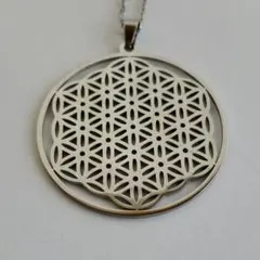 フラワーオブライフ　ステンレス製　ネックレス