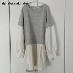 alphabet's alphabetレイヤードデザイン長袖トップス 美品のサムネイル
