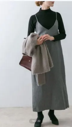 ツイードバックタックキャミワンピース　アーバンリサーチロッソ　ROSSO