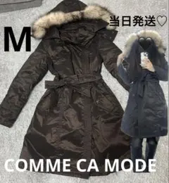 COMME CA DU MODE ロングダウン ファー付きフード ダークブラウンのサムネイル