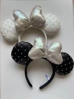 【美品】ディズニー ミニー キルティングカチューシャ2点セット