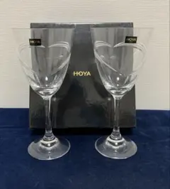 HOYA ワイングラス ハート型　2個セット