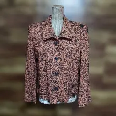 希少⭐️イタリヤ デニムジャケット レオパード シースルー ZIP 