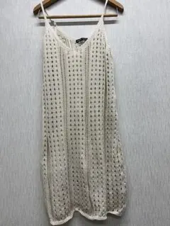 レース編みキャミワンピース M