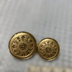 金色装飾ボタン 2個セット