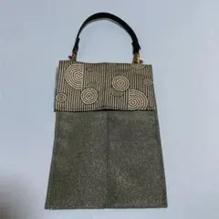★新品未使用★畳ヘリ　畳縁　ポーチ　グリーン