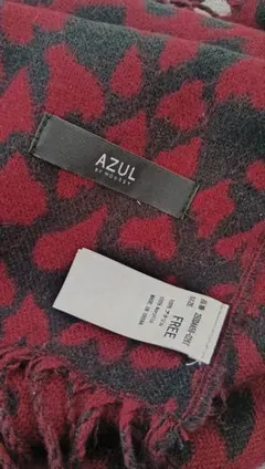 AZUL by moussy マフラー ストール フリンジ レオパード