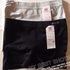 B.V.D. ボクサーパンツ (L)グレー、ブラック 2枚セットのサムネイル