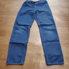 GU デニムブルー ストレートパンツ