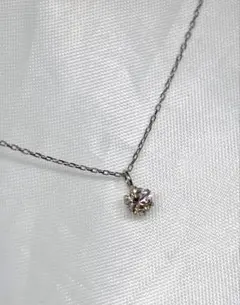 輝く虹色☆超絶極上1粒高品質0.23ctプラチナダイヤモンドネックレスPt 