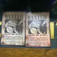 マーシャル・D・ティーチ　手配書　2枚セット