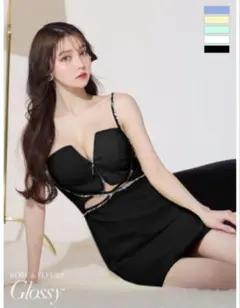 【早い者勝ち♡】ローブドフルール ビジュータイトミニキャバドレス Glossy