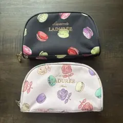 Les Secrets LADUREE ポーチ 2点セット マカロン柄のサムネイル