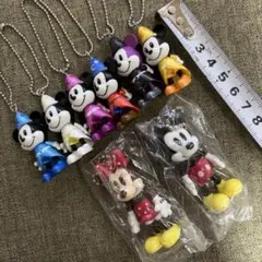 ミッキーマウス ミニー ゆらゆら キーホルダー 8点セット ディズニーのサムネイル