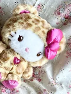 ❤️ハローキティ　ギャルクマ　ぬいぐるみ　サンリオ　ヒョウ柄　着ぐるみ