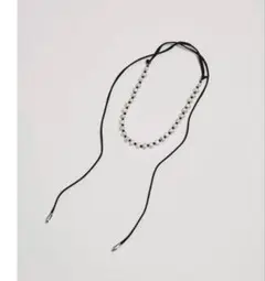 【新品】todayful Pearl Ribbon Choker ブラック