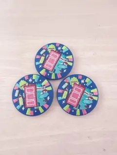 バラ売り可能 ディズニー刺繍缶バッジ モンスターズインク 3個セット