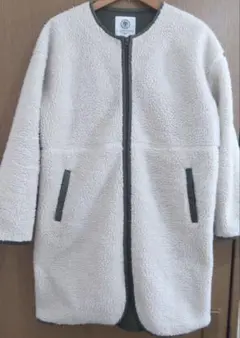 lugnoncure ルノンキュール ノーカラーコート ボア ベージュ