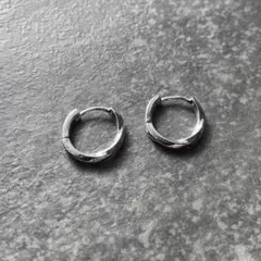 シルバーピアス925　ツイスト　フープNo1