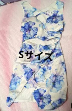 an フラワープリント タイトドレス S(お値引き可能)