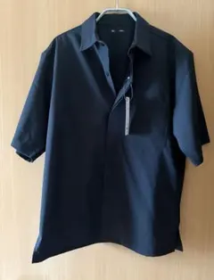 GU メンズ ドライフロントフライシャツ BLACK Sサイズのサムネイル