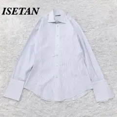 ISETAN MEN'S 長袖ドレスシャツ ブルー ストライプのサムネイル
