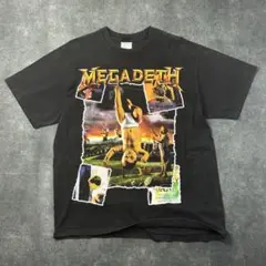 Megadeth Tシャツ　ブラック　首元切りっぱなし　M-L相当 Megadeth Tシャツ ブラック 首元カット M-L相当 - メルカリ