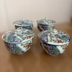 有田焼　どんぶり　金彩　花柄陶器製蓋付き丼5個セット 有田焼 美品 どんぶり 金彩 花柄陶器製蓋付き丼5個セット - メルカリ