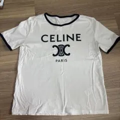 CELINE ロゴ Tシャツ ホワイト Lサイズのサムネイル