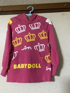 BABYDOLL男の子女の子帽子・裏起毛スウェット・パーカー　100  ピンク