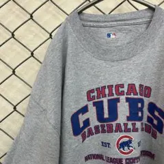 00s アメリカ 古着 Tシャツ 2XLアメカジ カブス メジャーリーグ グレー