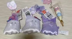 オバケーヌ×サンリオぬいぐるみマスコット 3個セット+マシュマロスチャーム