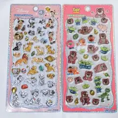 ディズニー　プチドロップステッカー　トイストーリー　ピノキオ　ライオンキング