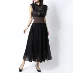 レースチュールコンビワンピース snidel パーティードレス　結婚式　成人式