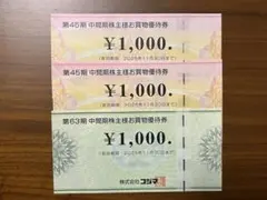 ビックカメラ コジマ 株主優待券 3枚セット