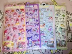 ⭐️ソフトシール④枚まとめセット。サンリオ（マイメロ，クロミ，シナモン，ポチャコ）